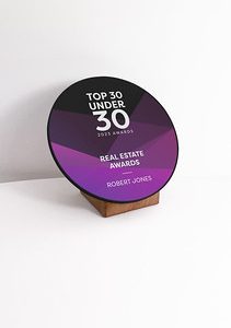 Orbit Award Small - Matt Black Acrylic