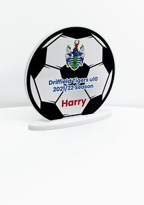 ROUND White Acrylic Award Medium