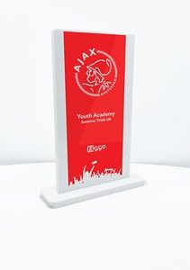 RECTANGLE White Acrylic Award Medium