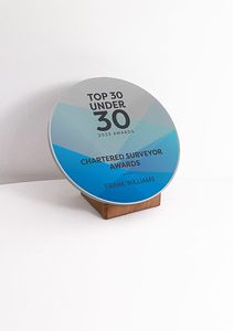 Orbit Award Small - Matt Silver Acrylic