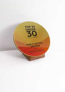 Orbit Award Small - Matt Gold Acrylic