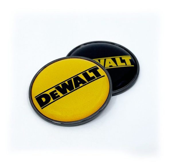25 MM BLACK NICKEL RESIN DOME GOLF BALL MARKER
