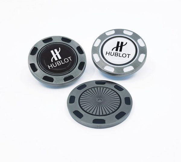 40 MM METAL POKERCHIP WITH REMOVABLE GOLF BALL MARKER