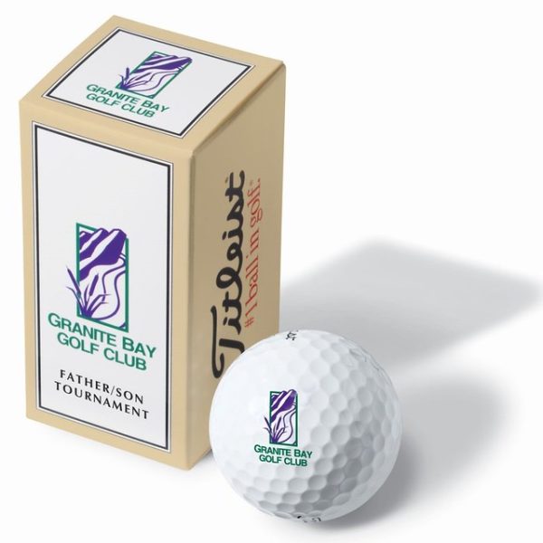 TITLEIST PRO V1 GOLF BALLS IN 2 BALL PRINTED SLEEVE