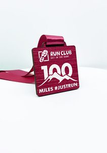 Eco Wooden  Square Cedar Red Medal