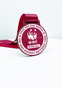 Eco Wooden Round Cedar Red Medal