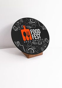 Orbit Award Medium - Matt Black Acrylic