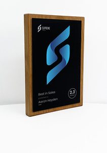 Fusion Award Large - Beech with Matt Black Trim