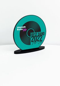 ROUND Black Acrylic Award Small
