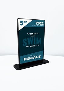 RECTANGLE Black Acrylic Award Small