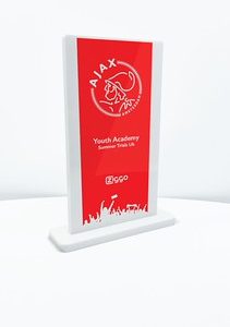 RECTANGLE White Acrylic Award Medium