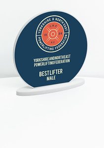 ROUND White Acrylic Award Large