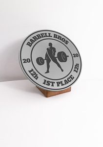 Orbit Award Medium - Metallic Silver Acrylic