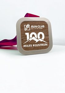 Fusion Square Walnut Medal