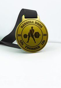 Acrylic Round Metallic Gold Medal