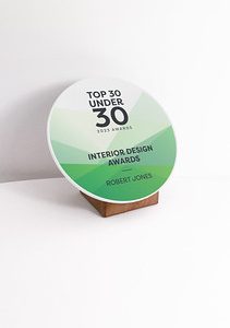 Orbit Award Small - Matt White Acrylic