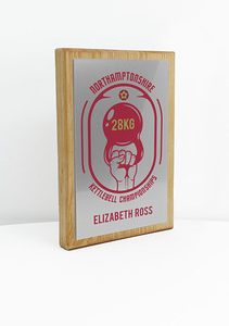 Fusion Award Medium - Maple with Metallic Silver Trim