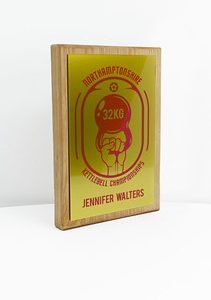 Fusion Award Medium - Maple with Metallic Gold Trim