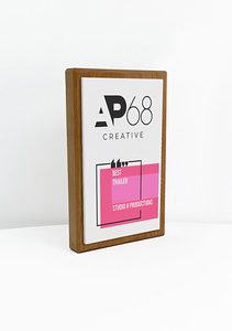 Fusion Award Small - Beech with Matt White Trim