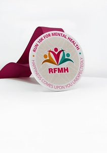 Premium Medal Round White