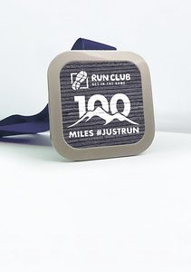 Fusion Square Black Ash Medal