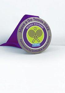 Fusion Round White Acrylic Medal