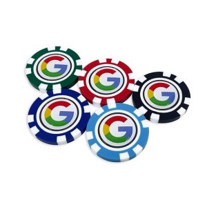 40 MM ABS GOLF POKERCHIP WITH REMOVABLE GOLF BALL MARKER