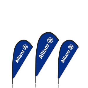 BAT FAN BEACH ADVERTISING FLAG WITH GROUND SPIKE SIZE 90CM X 195CM