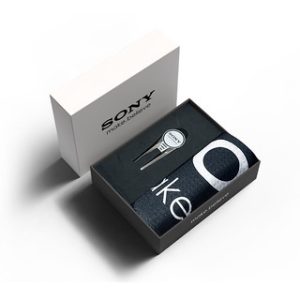 TOWEL AND GEO GOLF CUSTOMISED MINI PRESENTATION BOX